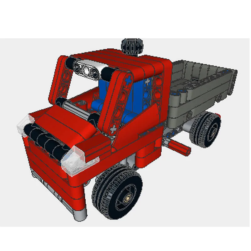 

MOC-9435 Новая классическая модель мини-грузовика из строительных блоков, 238 деталей, MOC, креативный подарок для мальчиков на день рождения или Рождество