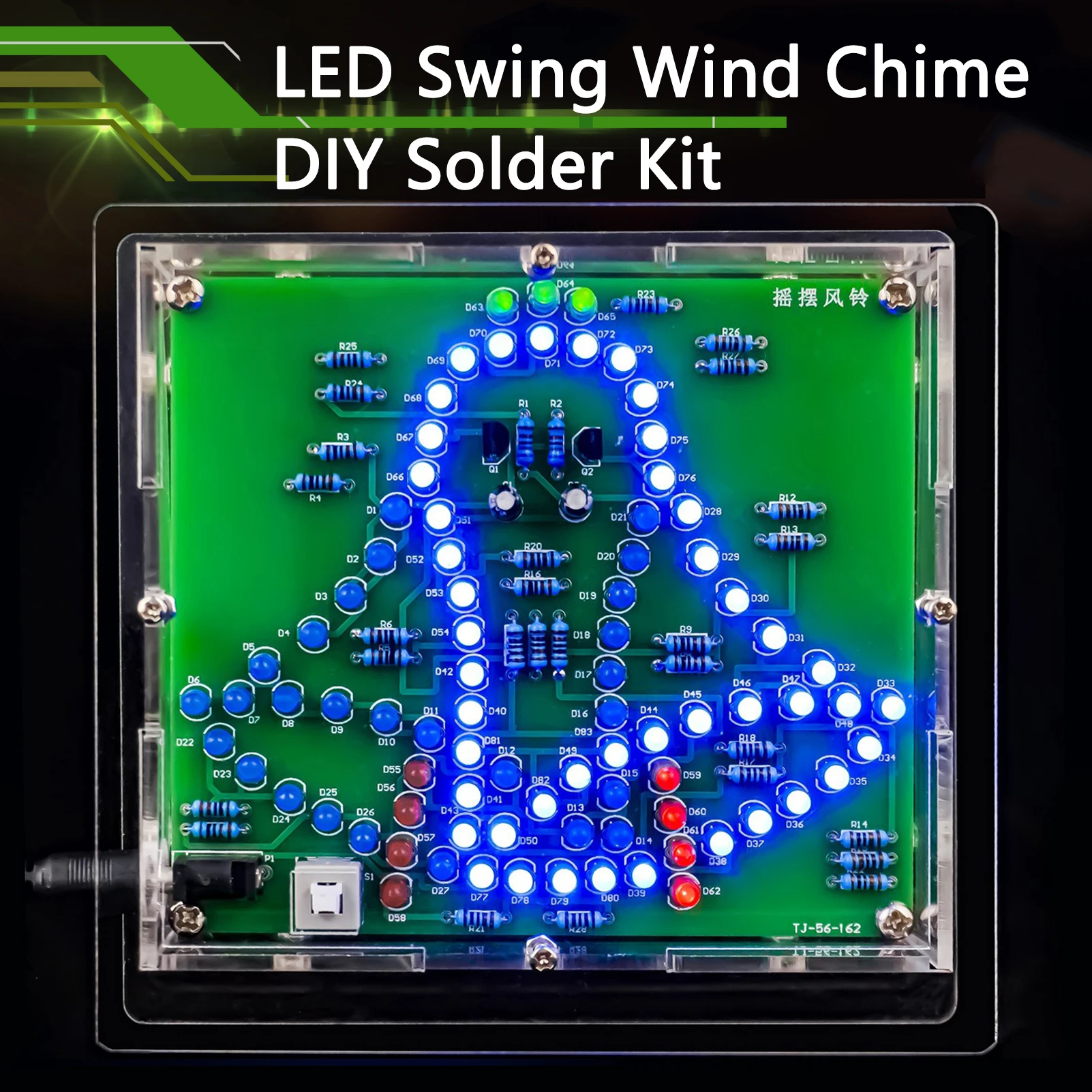 LED Light Swinging Wind Chime Electronic DIY Soldering Kit Simulated Swinging Wind Chime Electronic Soldering Practice Circuit