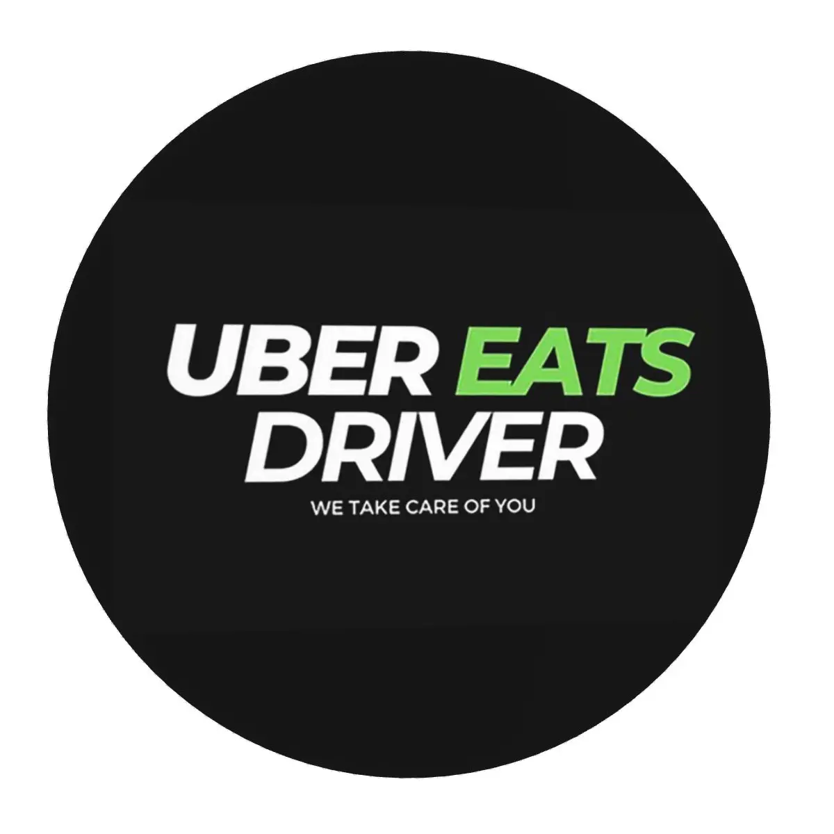 

Uber Eats Driver Logo Food Delivery Driver Round Mouse Pad Computer Keyboard Mouse Mat Gaming Laptop Desk Mat Office Table Mats