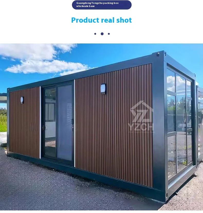 One Room One Hall Container Villa Lightweight Steel Structure Mobile House for Outdoor Homestay Office Cross-Border Integrated