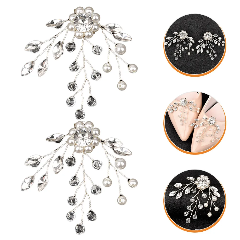 

1 пара элегантных клипсов для обуви со стразами и жемчужной отделкой для свадебных туфель, вечеринок, танцев, выпускных мероприятий