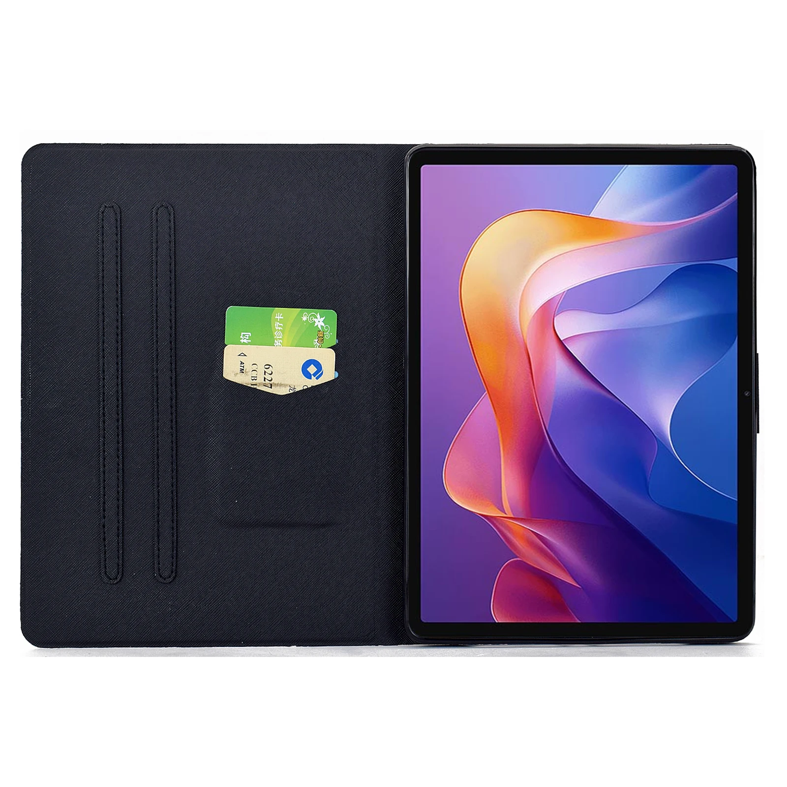 For Xiaomi Redmi Pad 2 Case Colorful Pattern Painting Card Slots Stand Leather Tablet Cover with Auto Sleep / Wake - Colorful Bu