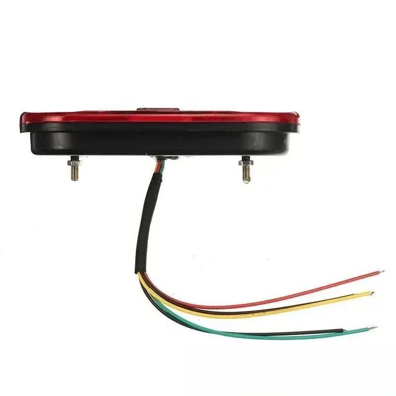 

12 В 24 В 14 светодиодов, новинка для красного и желтого цвета, двухцветный овальный аксессуар для автофургона, яхты, корабля, задний фонарь для прицепа, стоп-сигнал