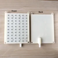 Cabezal de ducha Rectangular con interfaz tipo intubación, accesorios de ducha con pulverización superior de 6x10 agujeros, ABS, 137mm x 180mm