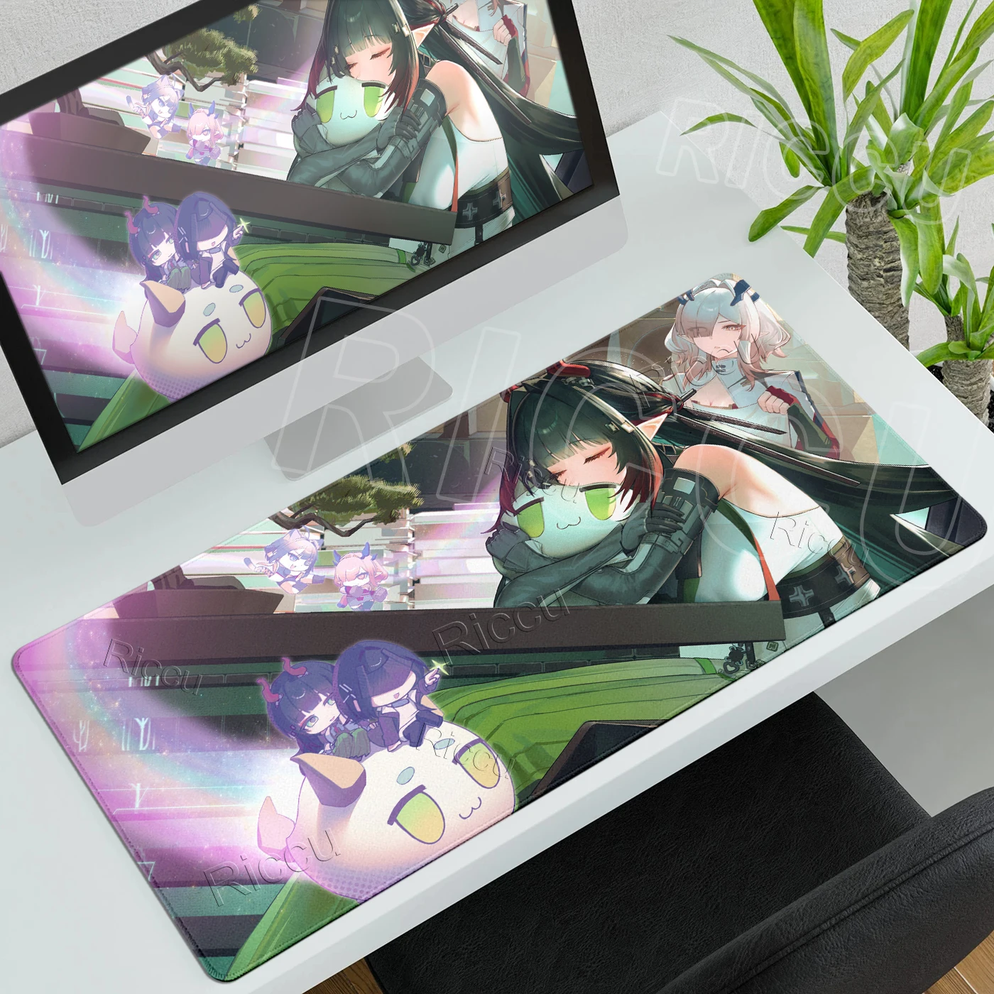 Extended Pretty Anime Mouse Pad Zhuang Fangyi Gaming Protection Desktop Mat XXL Arknights Endfield Anti-slip LockEdge Rubber Pad