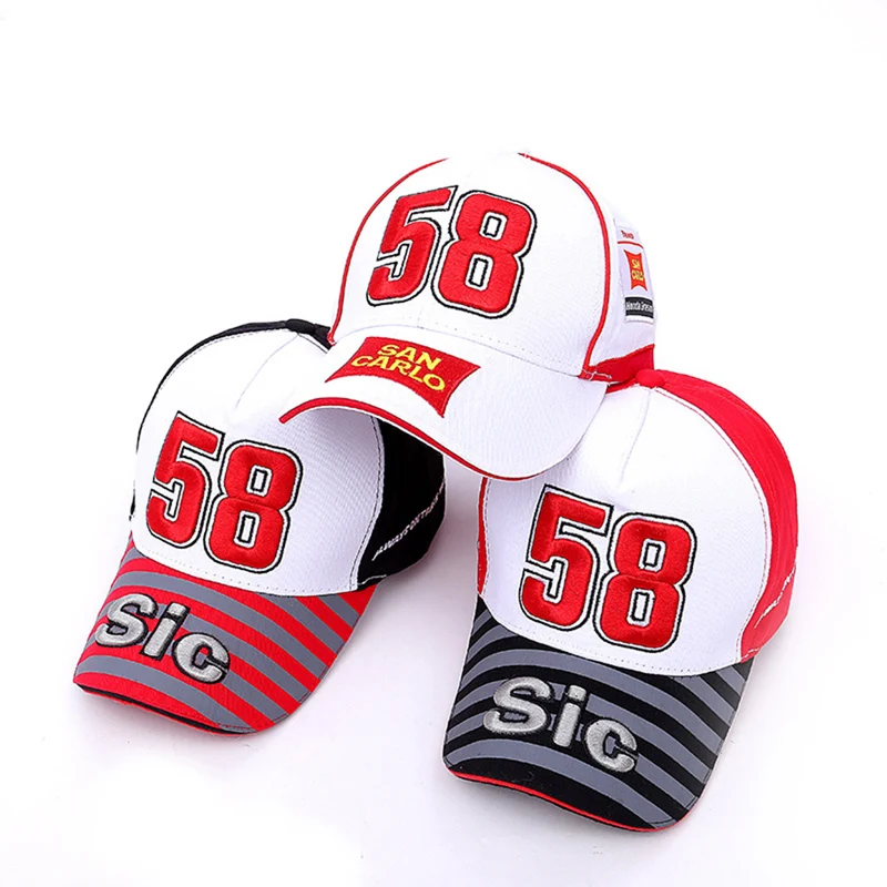 Neue Mode Männer Frauen Baseball Kappe GP Motorrad Racing Snapback 58 Marco Simoncelli Moto Racer Hip Hop Caps Papa Hut MZ0036