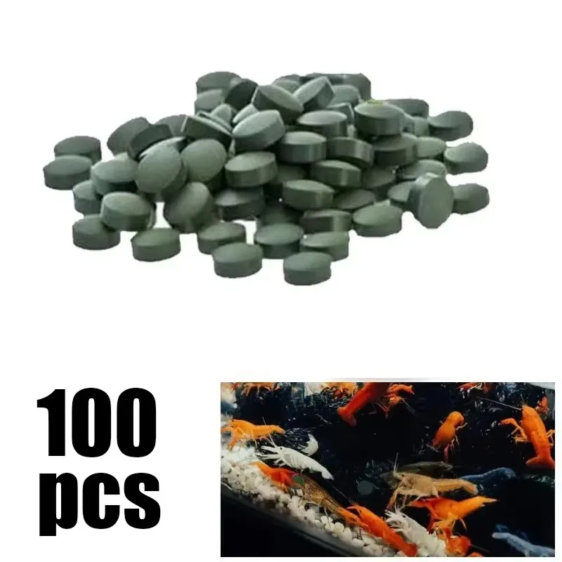 100/500/1000/2000PCS Spirulina Tablets Enrichment Favorite Pet  crystal red shrimp pet food