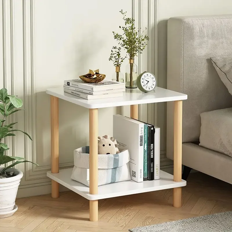 Small Coffee Table Double-layer Living Room Sofa Side Table Simple Side Cabinet Corner Several Bedroom Simple Small Tea Table