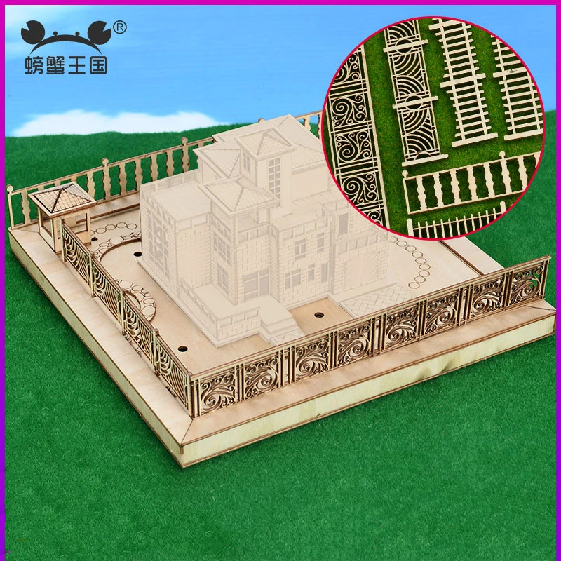 10pcs 1/50 Model Fence Miniature Craft Toy Dollhouse Accessories HO Gauge Railway Railing for Diorama Building Garden Scenery