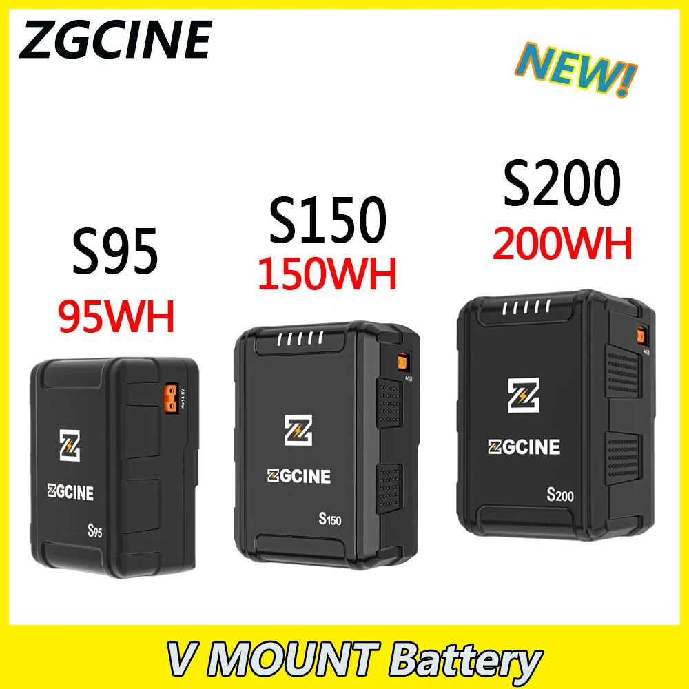 

ZGCINE S95/S150/S200 Mini V-Mount/V-Lock lithium Battery PD USB-C 100w charge D-TAP BP USB-C/-A for Camera DSLR