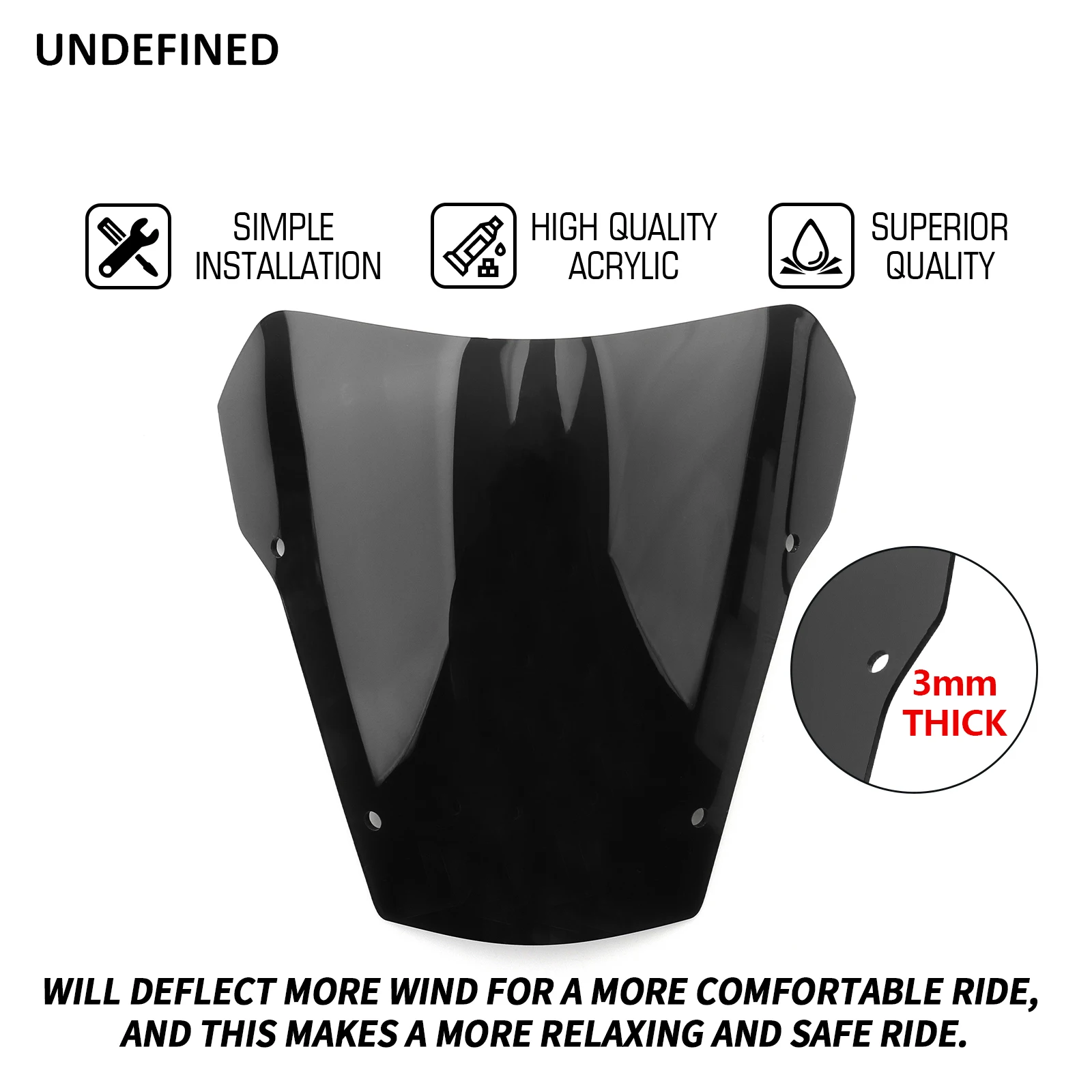 Motorcycle Windshield for Yamaha XT660 XT660R 2004-2016 XT 660 Front Wind Deflectors Odometer Viser Visor Windscreen Smoke