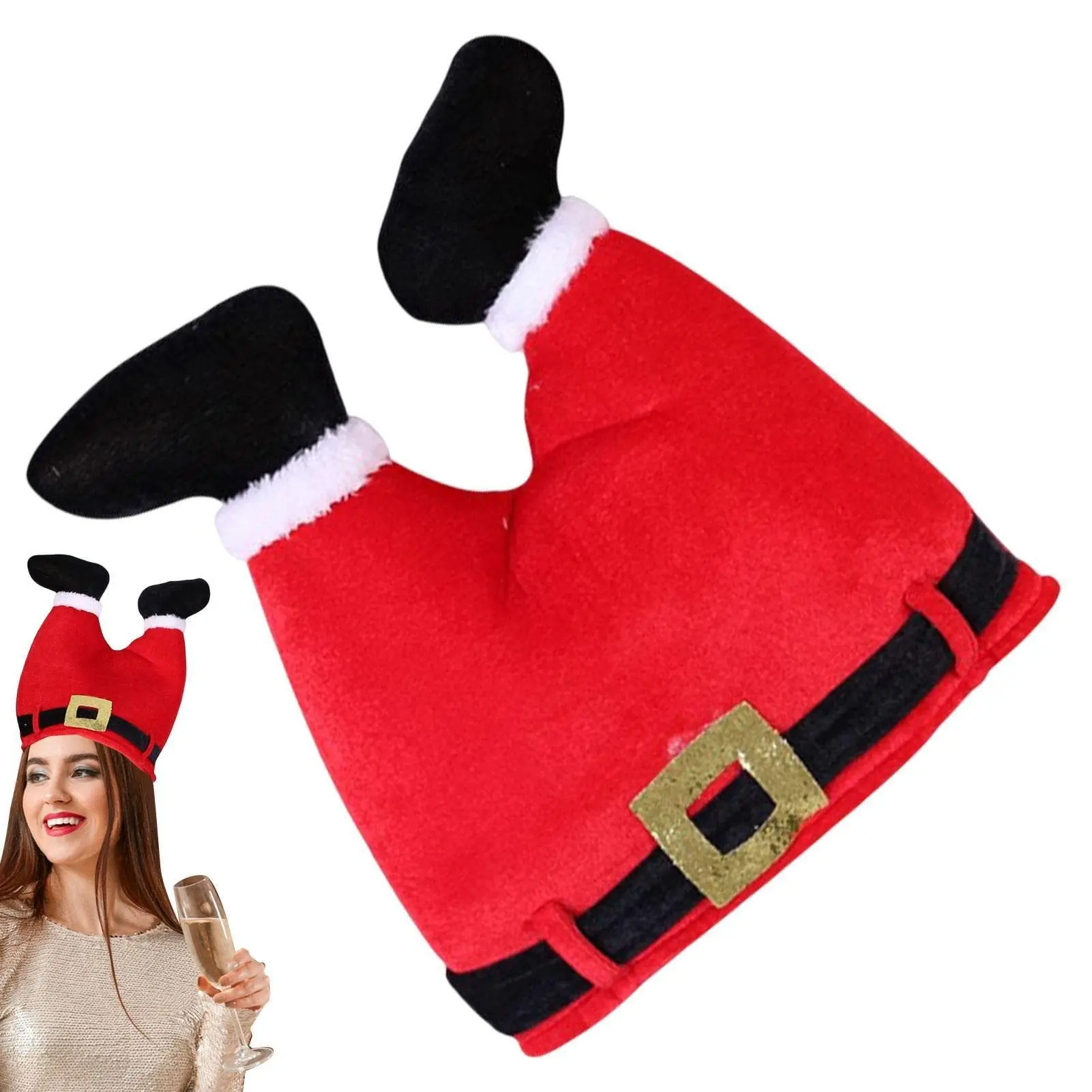 

Christmas Decorations Party Santa Hat Old Man Elf Clown Pants Leg Hat Hot Gold Bright Color Wrap Arab Ethnic Hat