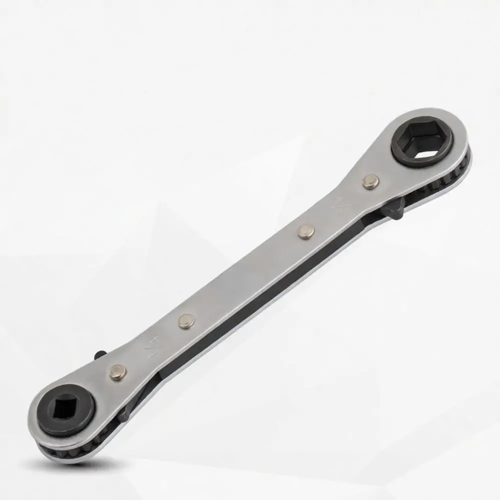 Reversible Ratchet Wrench For HVAC Refrigeration Valve Maintenance Tool Chrome Vanadium Steel Manual Spanner Accessory