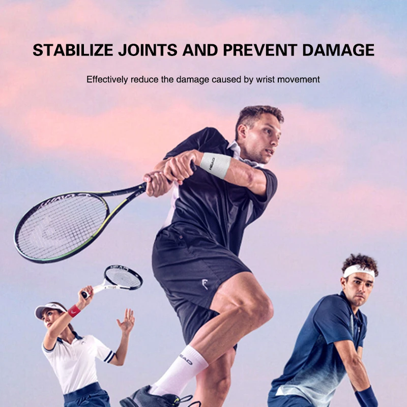 Original HEAD Sport Wristband Cotton comodo Tennis basket Exercise Wristband traspirante assorbente dal sudore
