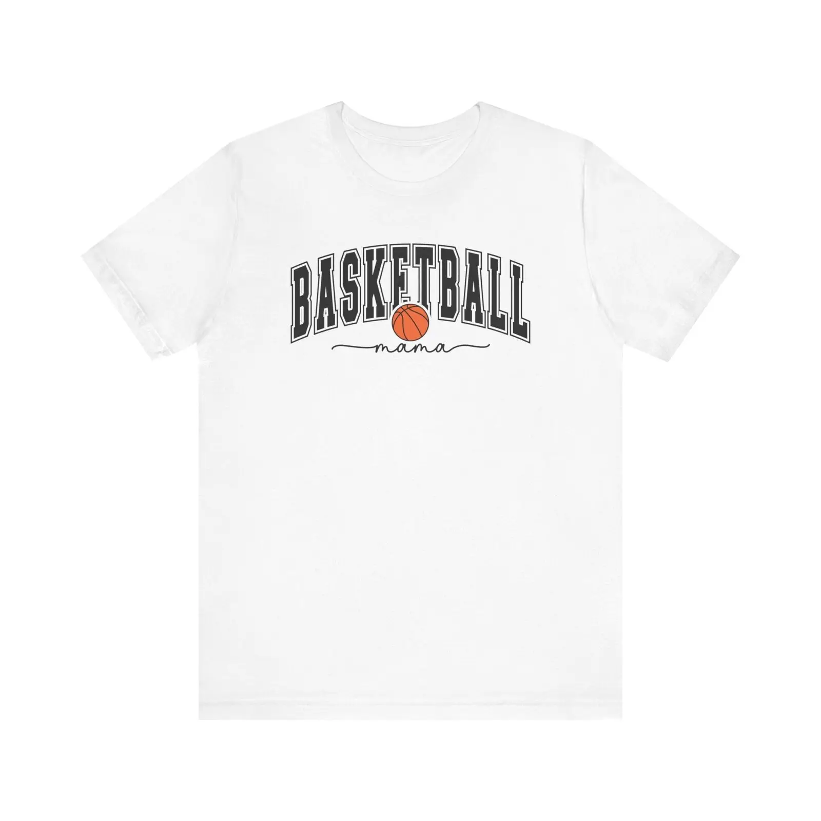 Bella Canvas 3001, Unisex, White, Basketball Mama T-Shirt, Mom Shirt