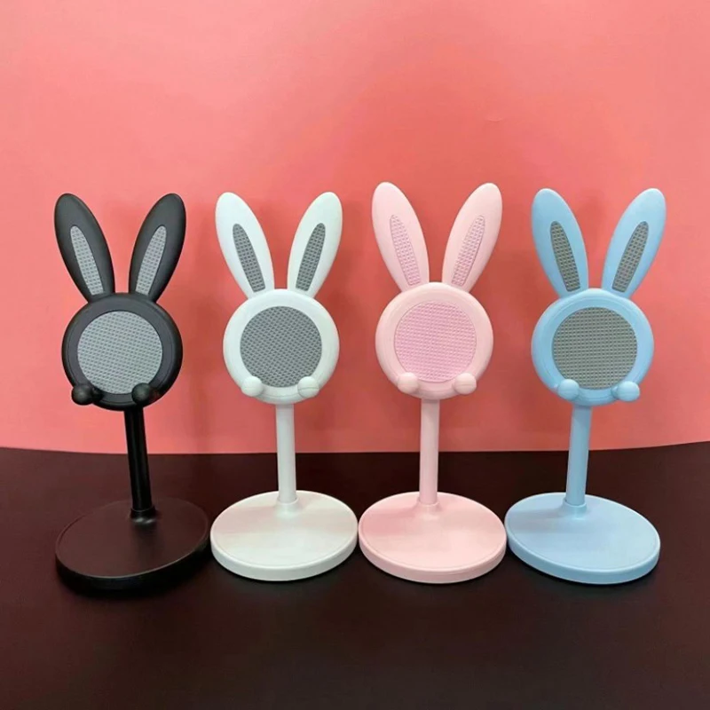 Small Rabbit Mobile Phone Holder Can Be Raised And Adjusted Student Desktop Lazy Home Selfie Live Support Shelf Phone Holder