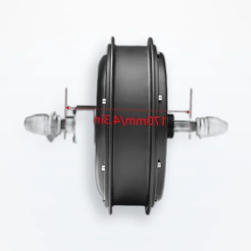 72V 5000W Rear Freewheel Hub Motor Fat Tire Snow Conversion Kit 20/24/26 Inch 70-80km/h 170mm Opening IP65 Off-Road Mountain