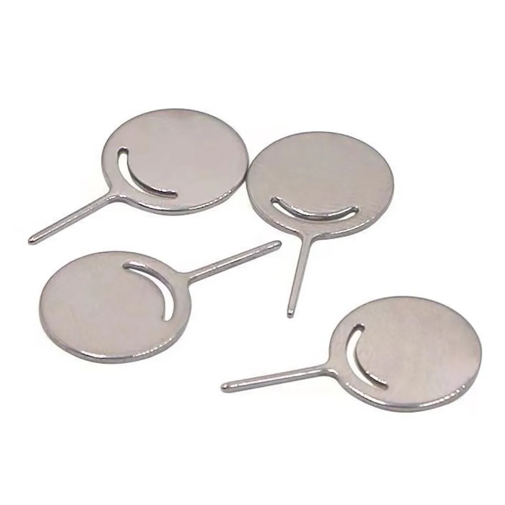 

100Pcs Stainless Steel SIM Card Tray Ejector Pin Anti-Lost Portable SIM Card Removal Tool Lightweight Compact