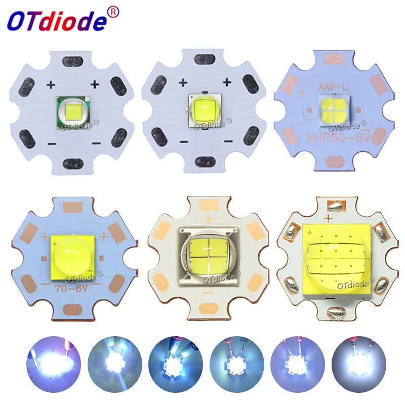 Koraliki LED 10W 18W 30W 36W 54W 72W Światło DC3V/6V/24V XHP50/70 XHP90 XHP110 Latarka LED COB Światło samochodowe Źródło światła do nurkowania