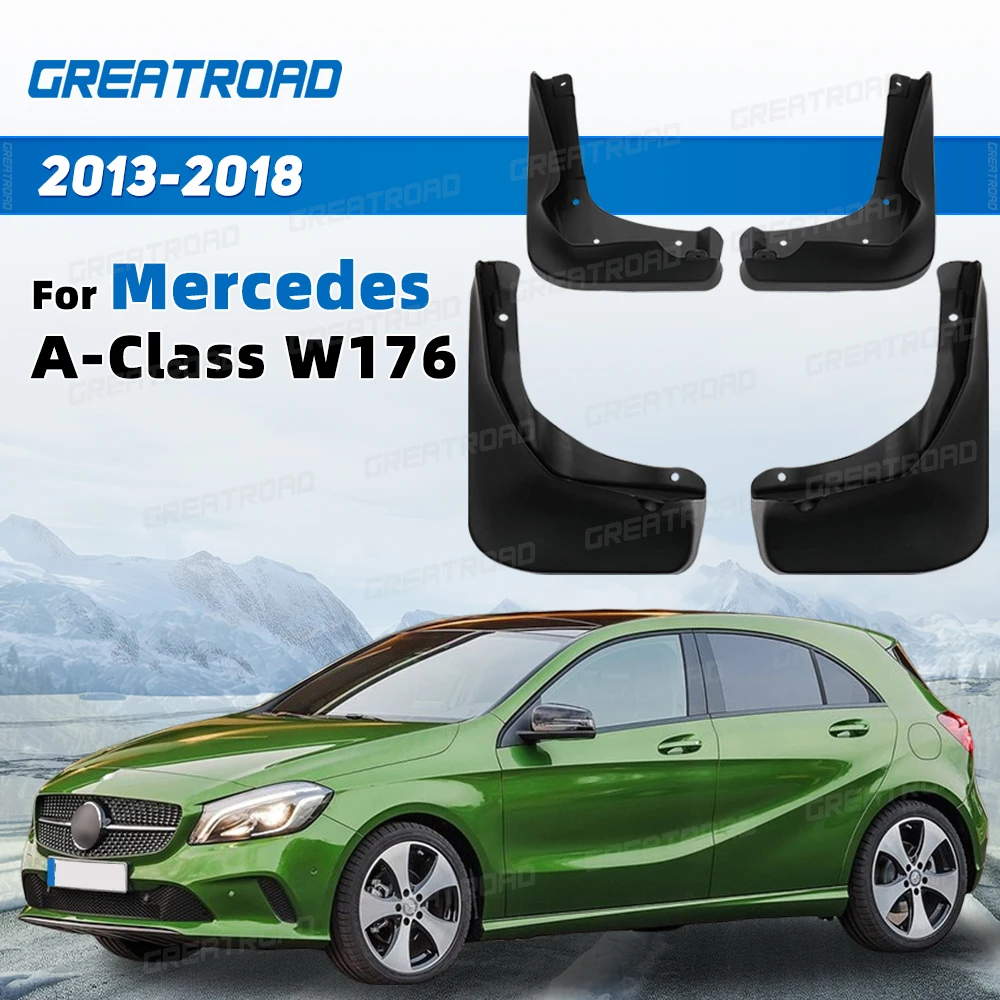 

Набор из 4 брызговиков для Mercedes A-Class W176 2013-2018 2014 2015 2016 2017, брызговики, защита крыльев, автоаксессуары
