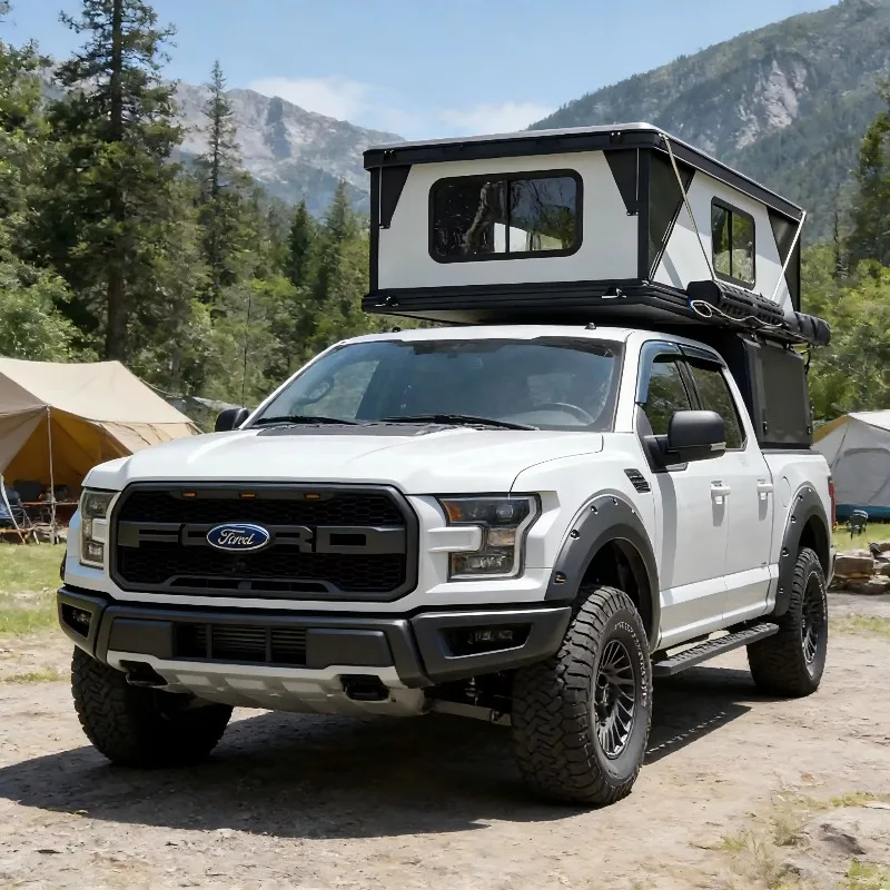 Aluminum hard shell pickup truck roof tent honeycomb panel metal frame camper for station wagons
