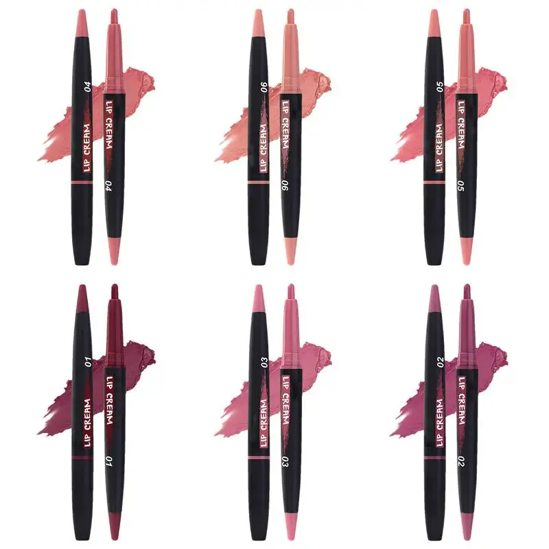 Waterproof Matte Lipliner Nude Brown Red Contour Tint Lipstick Lasting Non-stick Cup Lip Liner Lips Makeup Cosmetic Beauty Care