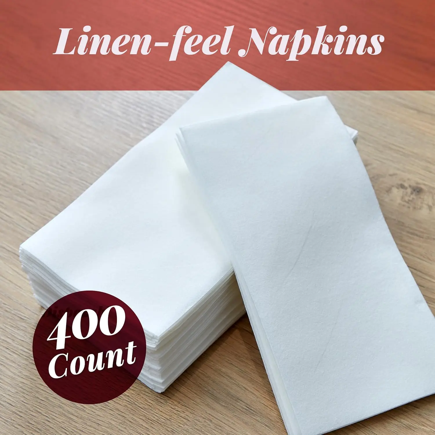 400 Linen Feel Disposable Paper Hand Towels - White, Disposable Guest Towels, Wedding Napkins, Paper Napkins,NEW USA