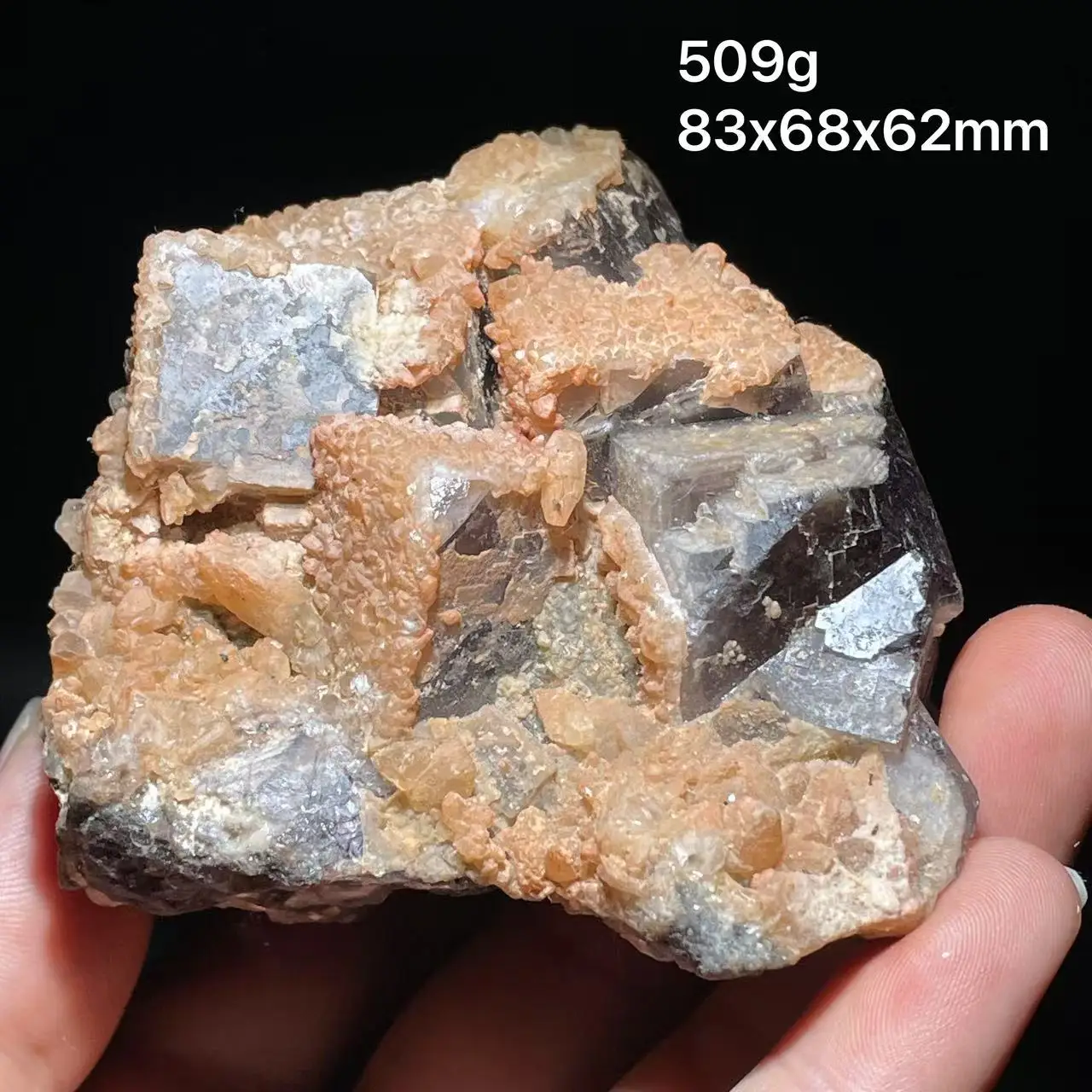 

New 100% Natural Black Rose Fluorite Calcite Blue Fluorescent Mineral Specimen Home Decoration from Pakistan