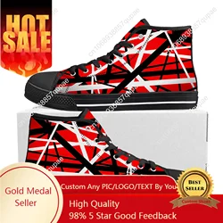 Van Evh 1984 Stripes Halen High Top Sneakers Men Women Teenager High Quality Canvas Sneaker 5150 Casual Couple Shoes Custom Shoe