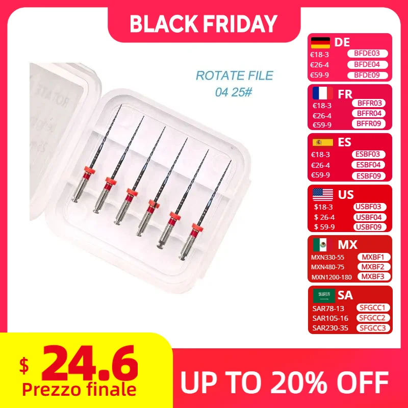 

Стоматологические вращающиеся файлы 0425 # 06 25 # Синий файл для термоактивации S, эндофайл с поперечным сечением 05 20 # Гибкий эндодонтический инструмент