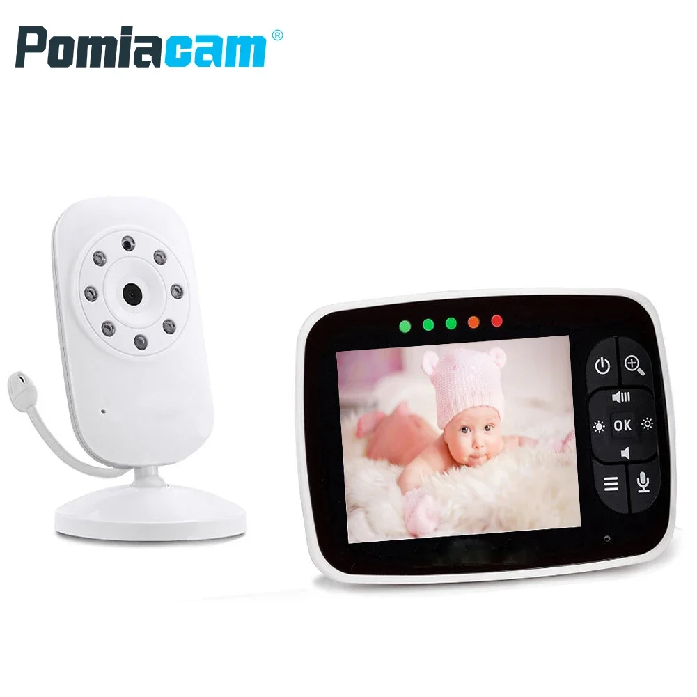 SM35 3.5 Inch LCD Video Baby Monitors Wireless Babysitter Two Way Audio Night light Temperature Pet Baby Camera Nanny Music