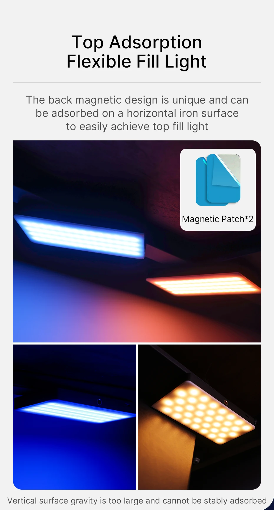 Ulanzi lt002 7 Zoll Tasche füllen Licht RGB Voll farbe LED Panel Licht Cri 95 Fotografie Kamera Licht kreative Szene – Detail 13