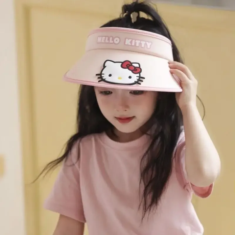 

Kuromi Hello Kittys Sanrios Hat Summer Three-Dimensional Anime My Melody Cartoon Sun Hat Empty Hat Boy Girl Cute New Kawaii