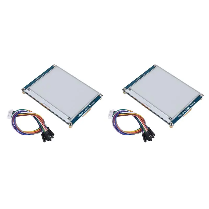 2X Waveshare 4.2 Inch E-Ink Display Module For Raspberry Pi 4 B E-Paper Module