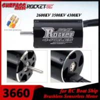 Surpass Hobby Rocket-RC 3660 2600KV 3500KV 4300KV 4 Pole Brushless Sensorless Motor for 800mm-1000mm RC Boat Ship Traxxas Feilun