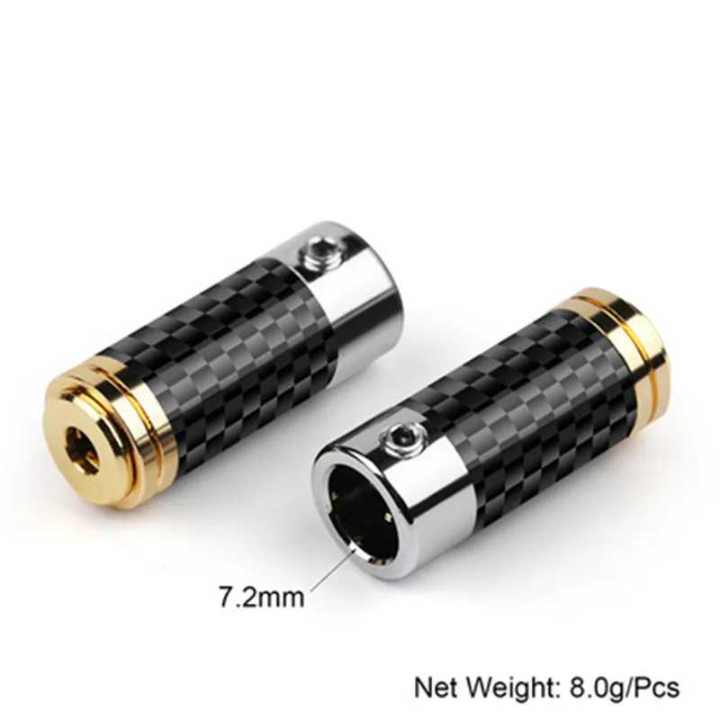 4 Poles Gold Plated 4.4mm Jack 3.5 2.5 mm 4.4 Female Connector Hifi Headphone Plug For Soldering 6.2mm Speaker Wire Audio Jacks