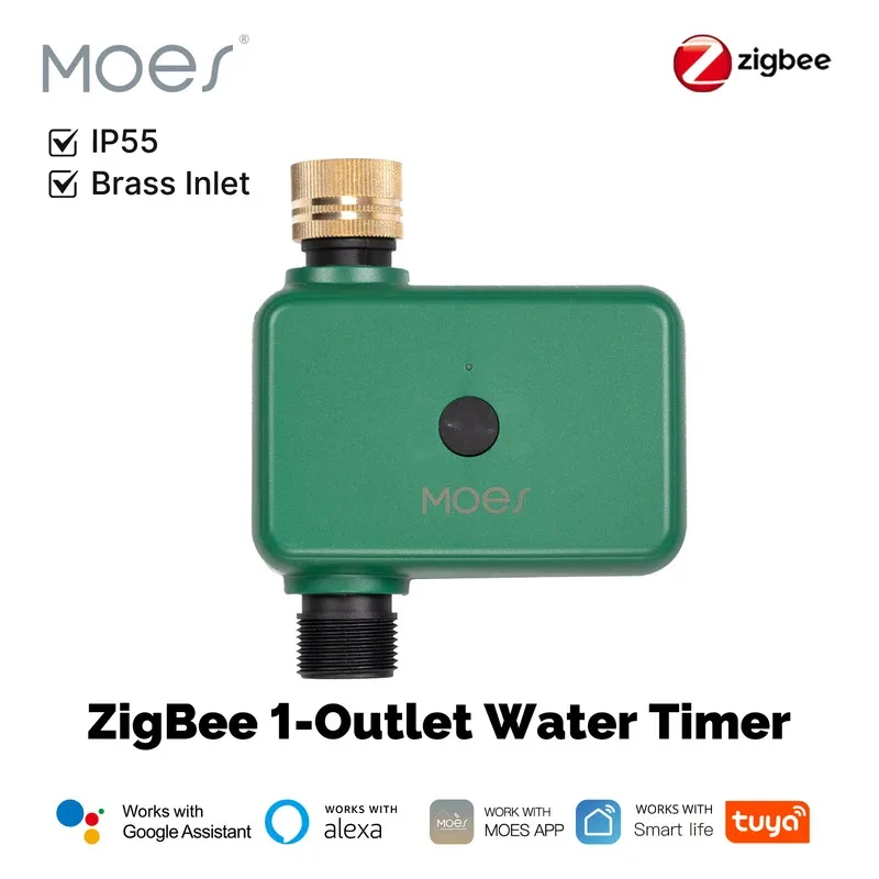 MOES Tuya ZigBee Water Timer Garden Sprinkler Filter Brass Inlet Programmable Automatic Drip Irrigation Via Alexa Google Home
