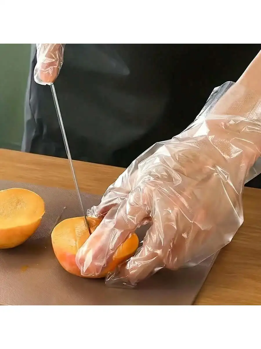 Commercial TPE Gloves Bulk 200 Pcs, Durable & Oil Resistant. Food Safe, 20cm, Cost Effective - Image 2