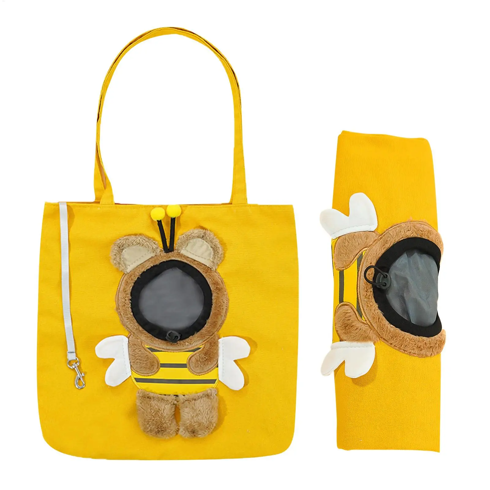 Pet Carrier For Cat Bee Design Outdoor Portable Shoulder Tote Cat Bag For Hiking Travel Road Trip Camping Outdoor Vacation Walk
