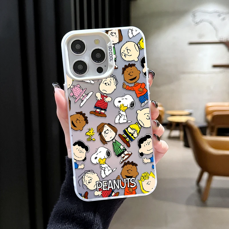 Anime Snoopy Cartoon Sticker Style Phone Case for Xiaomi Redmi Note 15 14 13 12 10 9 Pro Plus 4G 5G 12S 11S 10S  9S Matte Cover view 2