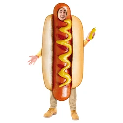 Umorden Unisex Food Sausage Hot Dog Costume Tunic Sponge Suit Adult Men Women Funny Purim Halloween Party Fancy Dress Cosplay