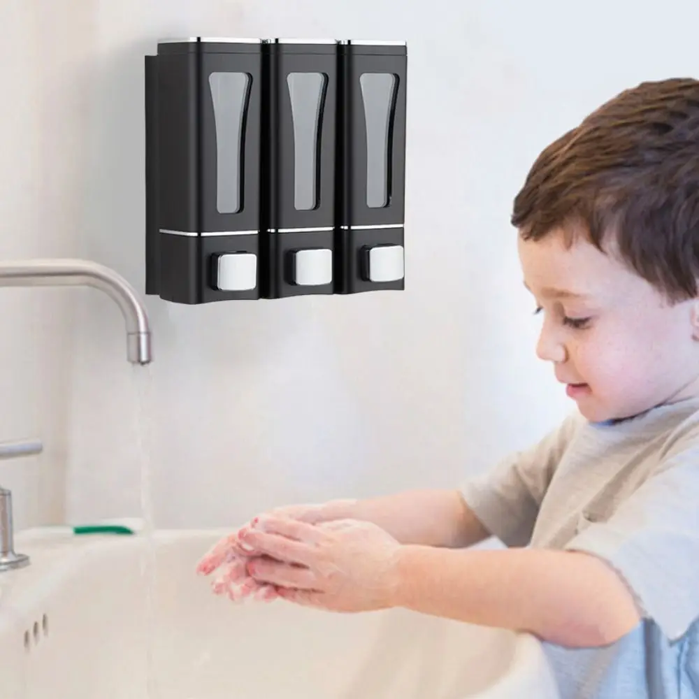 

Настенный дозатор для мыла большой емкости с несколькими отсеками, многоразовый, с несколькими насадками, капельного типа, настенный монтаж