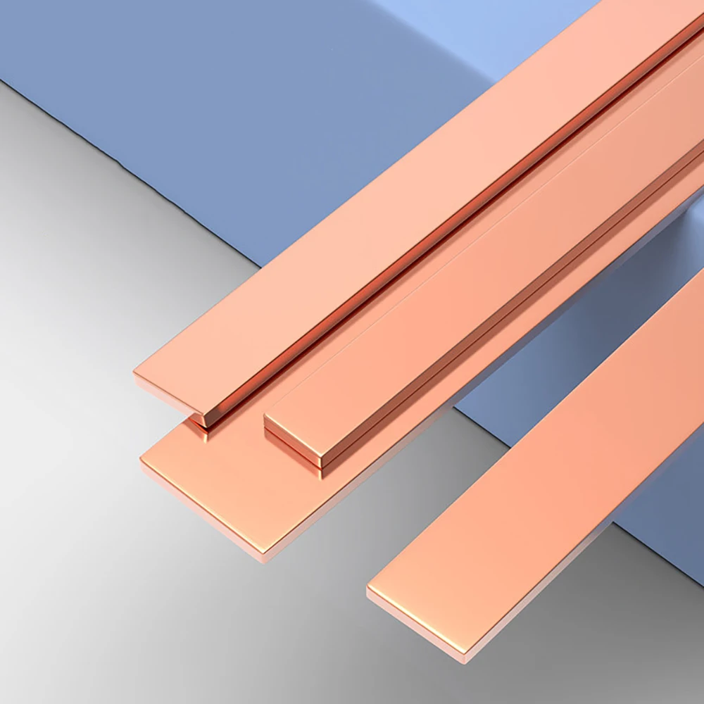 1Pc T2 Purple Copper Flat Strip Pure Red Copper Block Square Rod Tin Plated Purple Copper Plate Zero Cutting Processing 0.5-50mm