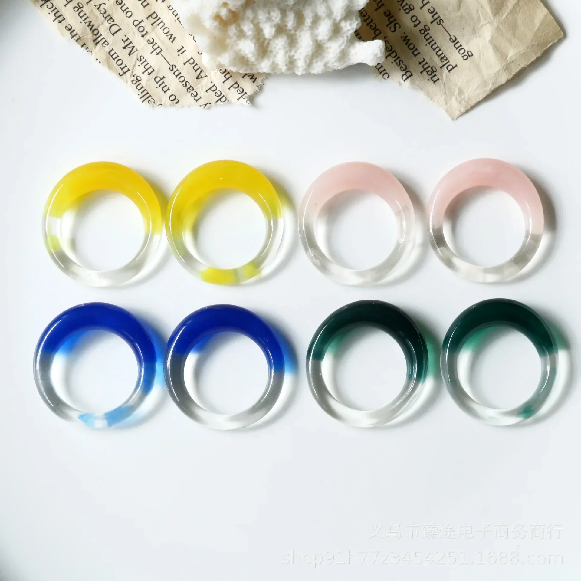 5pcs Glass Feeling Ink Halo Color Matching Oval Resin Ring Accessories Diy Handmade Earrings for DIY Jewelry Making Accessories