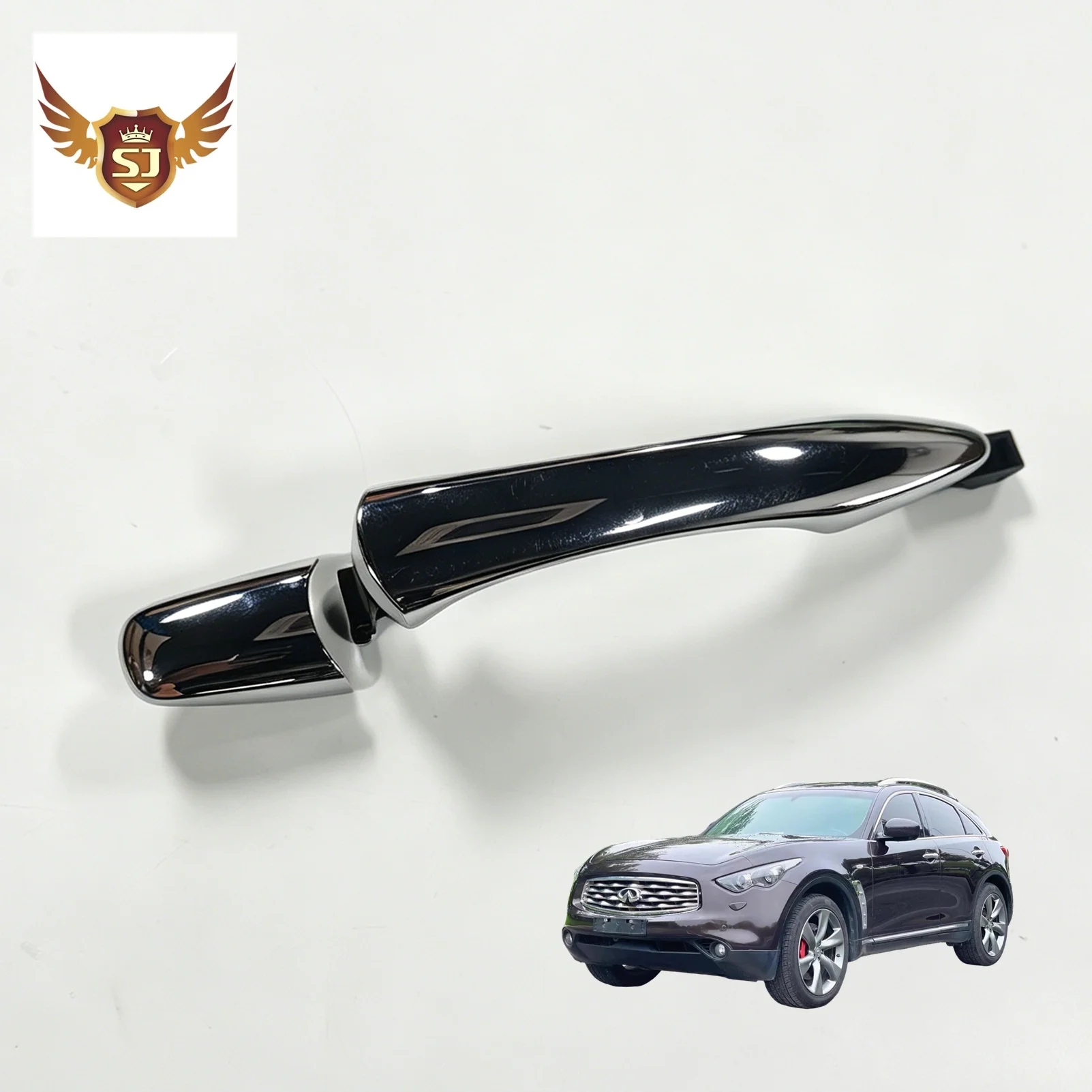 Для Infiniti FX30 FX35 FX37 QX50 JX35 QX60: Комплект из 4 хромированных внешних дверных ручек (передние, задние, левые, правые) 2009-2013 гг.