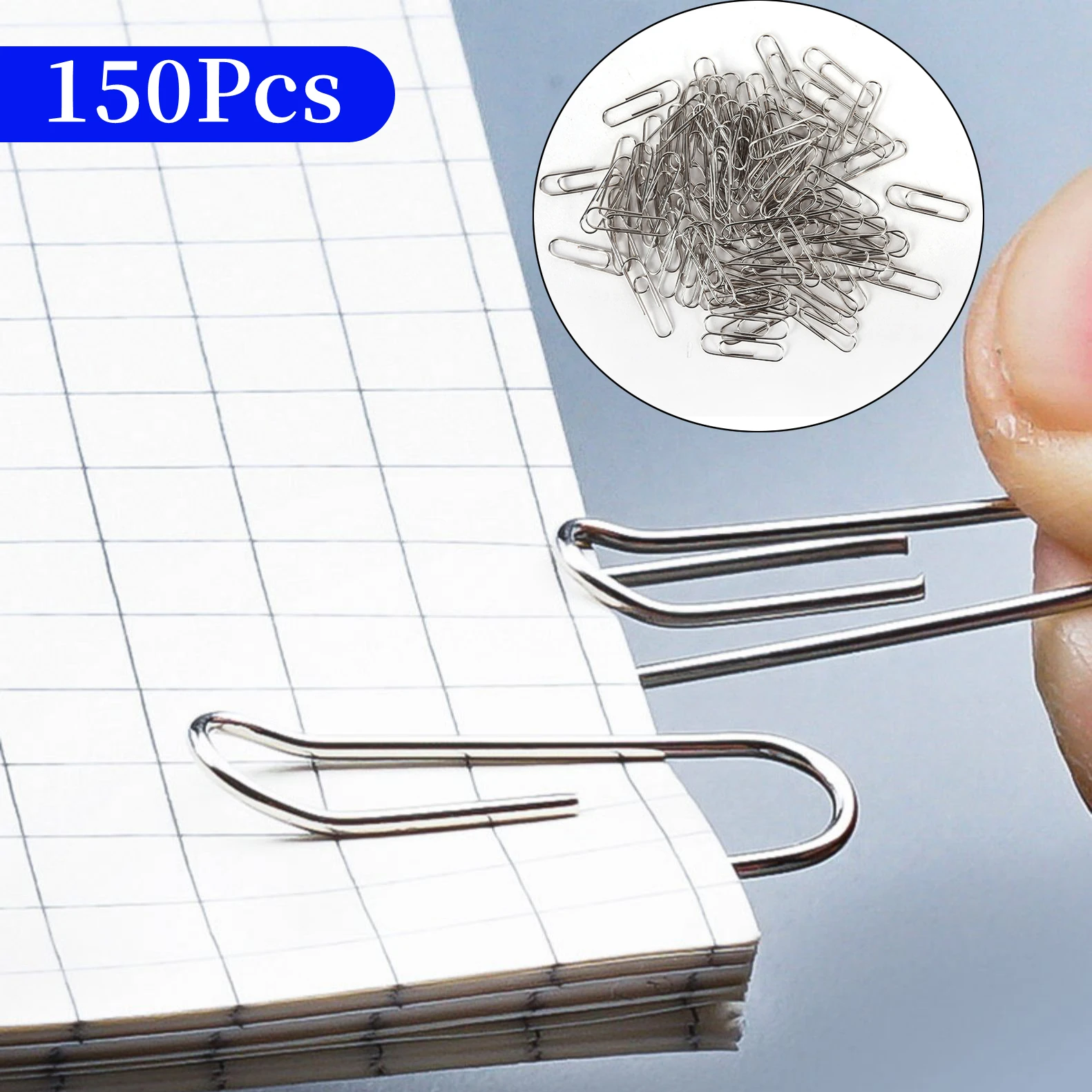 50-150Pcs Metal Paperclips Mini Bookmark Office School Supplies Paper Clips File Assortment Tool Stationary Organizer Clip