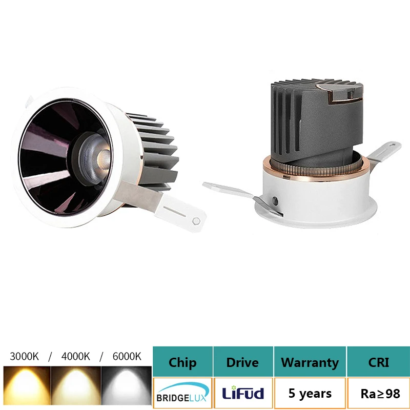 Imagem -06 - Zigbee Smart Dimmable Downlight Anti-glare Spot Light Lâmpada do Teto Comercial Casa sem Main Down Lamp Tuya Zigbee Profundo Anti-reflexo Ra98