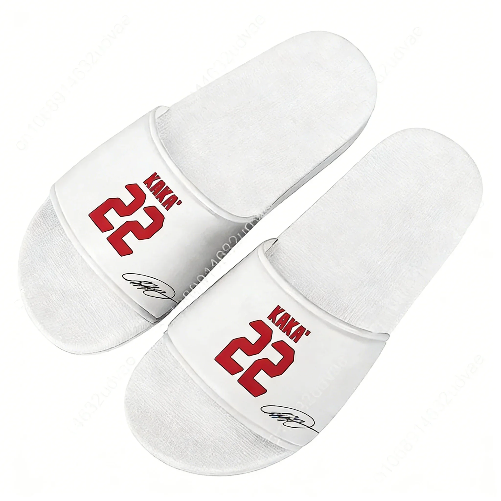 

Kaka No.22 Slippers Man Woman Boy Girl Slides Sandals Brazil Soccer Star Photo Customized Bath Shoes Water Shoe White