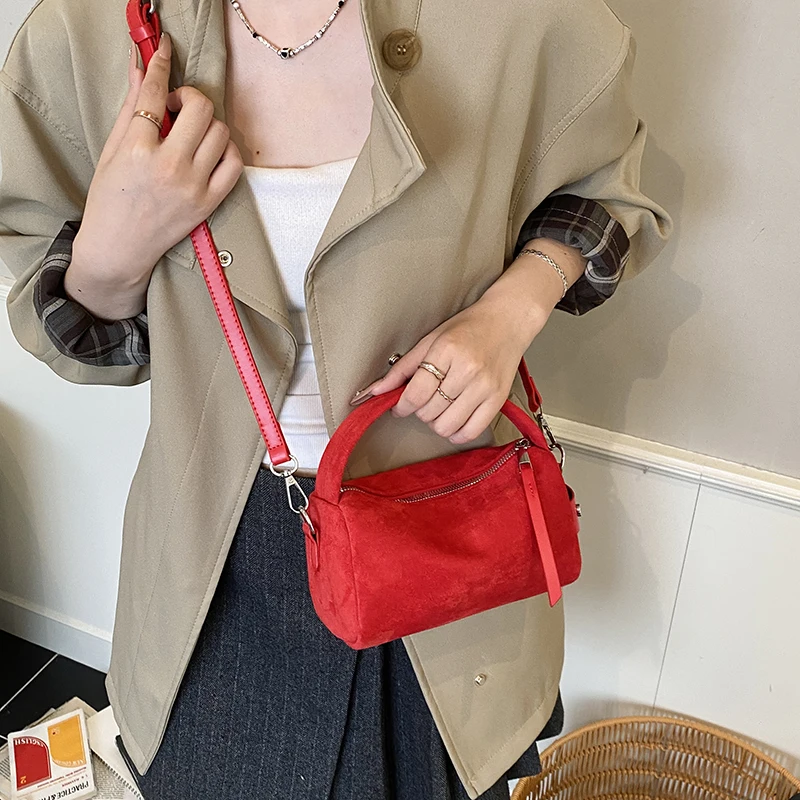 2026 Modische Retro Mini PU-Leder Schultertaschen für Damen Bucket Crossbody Bag Luxus Designer Geldbörsen und Handtaschen – Detail 7