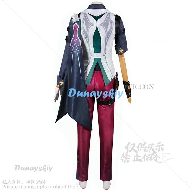 Honkai Star Rail gallagher เสื้อวิกผมชุดคอสเพลย์ผู้หญิงเสื้อสูทเนคไทสำหรับผู้ชายชุดสวมบทบาทในงานปาร์ตี้ฮาโลวีนคาร์นิวัลพร็อพ